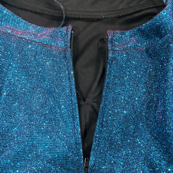 Prom dress sleeveless 2 piece metallic shimmer - Picture 10 of 10